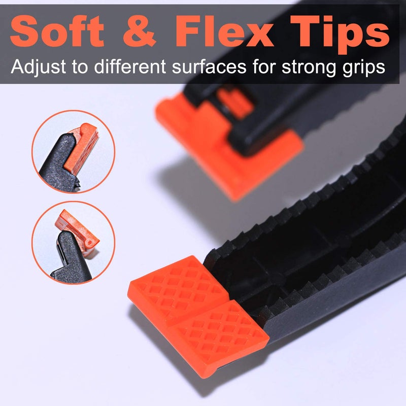 Wellmax 16 Piece Heavy Duty Nylon Spring Clamps Set with Comfort Grip and Flexible Tip for Woodworking, Photo Studio, Backdrops, Painting Canvas, DIY - Image 3